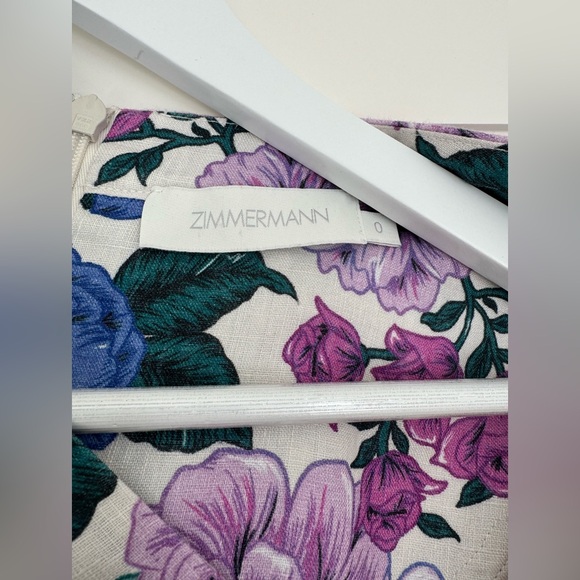 Zimmermann Poppy Plunge Midi Dress Size 0 - Picture 6 of 7